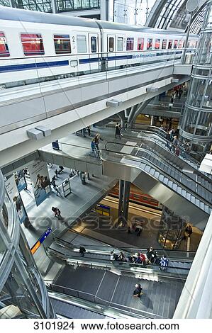 Picture - Berlin Central Station, Germany, Europe . Fotosearch