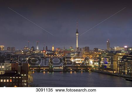 Stock Photography - Berlin Skyline with River Spree, Germany . Fotosearch