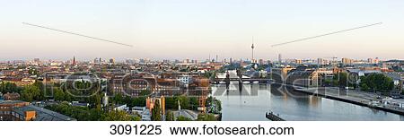 Berlin Skyline with River Spree, Germany View Large Photo Image Stock Photography - Berlin Skyline with River Spree, Germany . Fotosearch