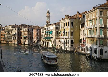 Boats in canal, Grand Canal, Veneto, Venice, Italy View Large Photo Image Stock Image - Boats in canal, Grand Canal, Veneto, Venice, Italy . Fotosearch