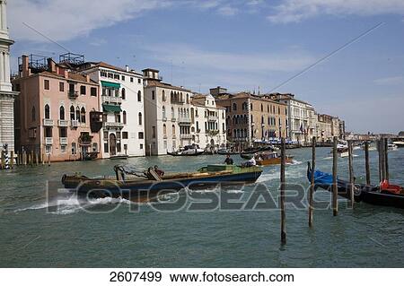 Boats in canal, Grand Canal, Veneto, Venice, Italy View Large Photo Image Stock Photo - Boats in canal, Grand Canal, Veneto, Venice, Italy . Fotosearch