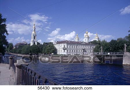 Bridge over river, St. Petersburg, Russia, Europe View Large Photo Image Stock Image - Bridge over river, St. Petersburg, Russia, Europe . Fotosearch