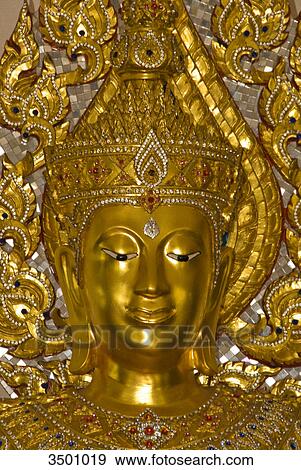 Buddha statue at Wat Saket, Bangkok, Thailand View Large Photo Image Stock Photo - Buddha statue at Wat Saket, Bangkok, Thailand . Fotosearch