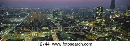 Picture - Buildings in city, Frankfurt, Hessen, Germany . Fotosearch