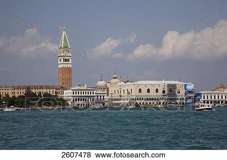 Buildings on waterfront, Doges Palace, St. Mark's Square, Veneto, Venice, Italy View Large Photo Image Stock Photo - Buildings on waterfront, Doges Palace, St. Mark's Square, Veneto, Venice, Italy . Fotosearch