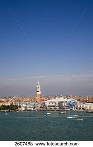 Buildings on waterfront, Doges Palace, St. Mark's Square, Veneto, Venice, Italy View Large Photo Image Stock Photo - Buildings on waterfront, Doges Palace, St. Mark's Square, Veneto, Venice, Italy . Fotosearch