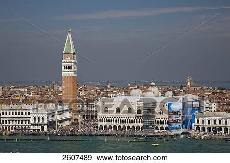 Buildings on waterfront, Doges Palace, St. Mark's Square, Veneto, Venice, Italy View Large Photo Image Stock Photo - Buildings on waterfront, Doges Palace, St. Mark's Square, Veneto, Venice, Italy . Fotosearch