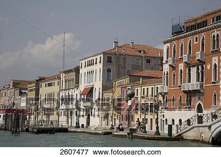 Buildings on waterfront, Grand Canal, Veneto, Venice, Italy View Large Photo Image Stock Photo - Buildings on waterfront, Grand Canal, Veneto, Venice, Italy . Fotosearch