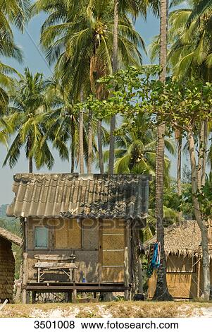 Bungalows at beach on Ko Chang, Thailand View Large Photo Image Stock Photo - Bungalows at beach on Ko Chang, Thailand . Fotosearch