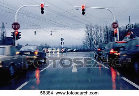 Cars on road in rain View Large Photo Image Picture - Cars on road in rain . Fotosearch