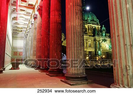 Church and museum lit up at night, Altes Museum, Berlin Cathedral, Museum Island, Berlin, Germany View Large Photo Image Picture - Church and museum lit up at night, Altes Museum, Berlin Cathedral, Museum Island, Berlin, Germany . Fotosearch
