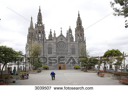 Church in Arucas, Gran Canaria, Canary Islands, Spain, high angle view View Large Photo Image Stock Photo - Church in Arucas, Gran Canaria, Canary Islands, Spain, high angle view . Fotosearch