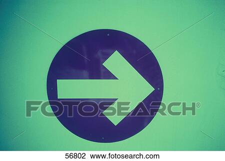 Stock Image - Close-up of arrow sign . Fotosearch