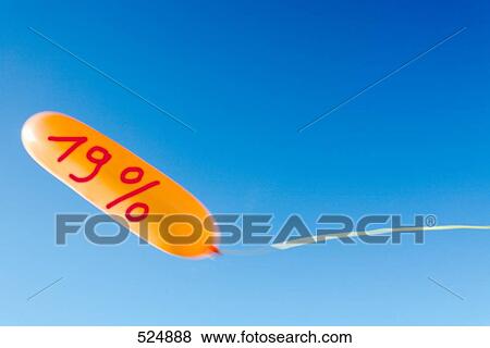 Close-up of balloon with nineteen percent written View Large Photo Image Stock Photo - Close-up of balloon with nineteen percent written . Fotosearch