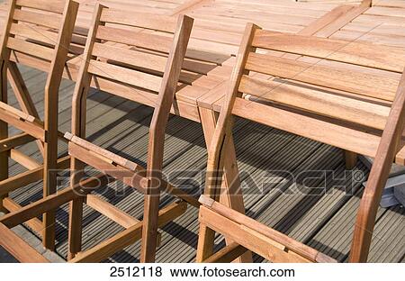 Close-up of chairs and table View Large Photo Image Stock Photo - Close-up of chairs and table . Fotosearch