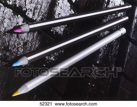 Stock Image - Close-up of colored pencils . Fotosearch