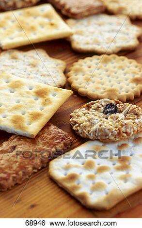 Stock Photograph - Close-up of crackers . Fotosearch