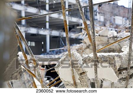 Close-up of debris of demolished building View Large Photo Image Stock Image - Close-up of debris of demolished building . Fotosearch