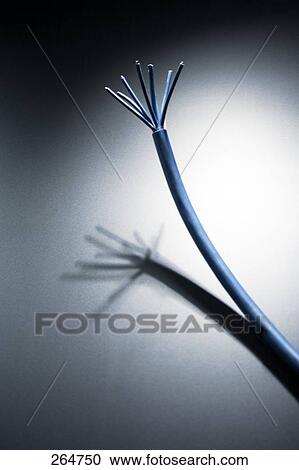 Stock Image - Close-up of electric cable . Fotosearch