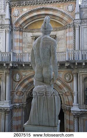 Stock Photography - Close-up of mars statue, Doges Palace, Veneto, Venice, Italy . Fotosearch