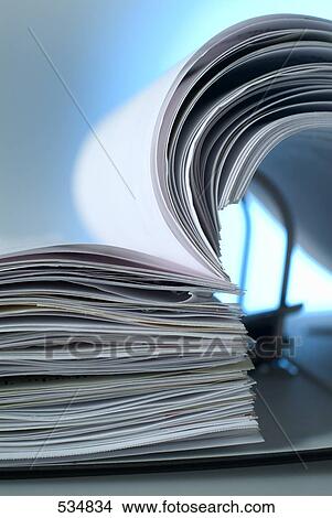 Picture - Close-up of open file . Fotosearch