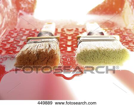 Stock Photo - Close-up of paintbrushes . Fotosearch