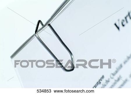 Stock Image - Close-up of paper clip . Fotosearch