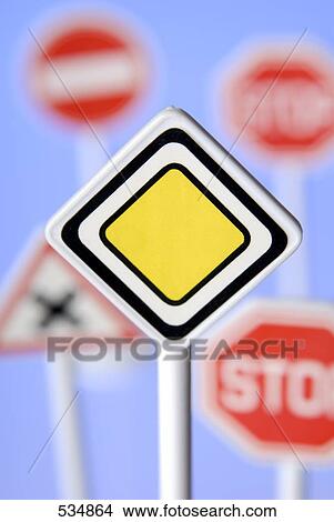 Close-up of road sign View Large Photo Image Picture - Close-up of road sign . Fotosearch