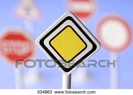 Close-up of road sign View Large Photo Image Stock Image - Close-up of road sign . Fotosearch