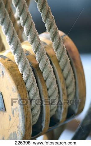 Stock Photo - Close-up of sailboat rigging . Fotosearch