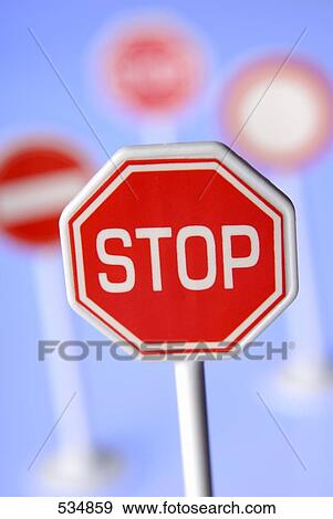 Close-up of stop sign View Large Photo Image Stock Photo - Close-up of stop sign . Fotosearch