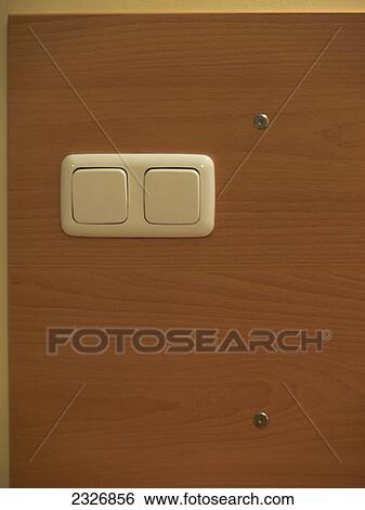 Close-up of switch plate in hotel room View Large Photo Image Stock Photograph - Close-up of switch plate in hotel room . Fotosearch