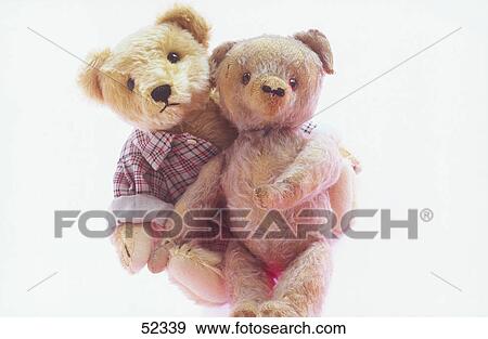 Close-up of two teddy bears View Large Photo Image Stock Photo - Close-up of two teddy bears . Fotosearch