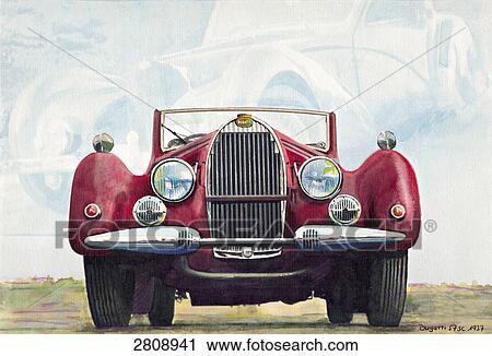 Stock Image - Close-up of vintage car . Fotosearch