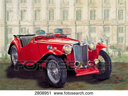 Stock Image - Close-up of vintage car . Fotosearch