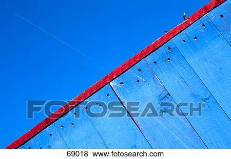 Stock Photo - Close-up of wooden batten fence . Fotosearch