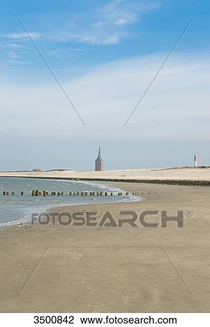 Empty beach on Wangerooge, Germany View Large Photo Image Stock Image - Empty beach on Wangerooge, Germany . Fotosearch