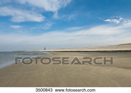 Empty beach on Wangerooge, Germany View Large Photo Image Stock Image - Empty beach on Wangerooge, Germany . Fotosearch