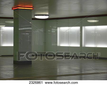 Stock Image - Empty subway station, Berlin, Germany, Europe . Fotosearch