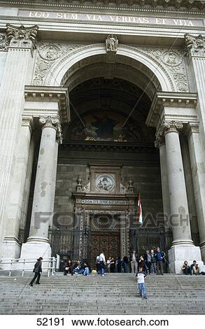 Entrance of cathedral, Budapest, Hungary View Large Photo Image Stock Image - Entrance of cathedral, Budapest, Hungary . Fotosearch