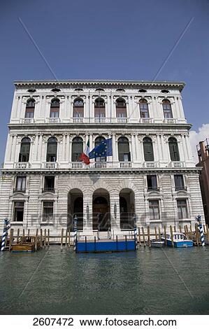 Facade of building at waterfront, Grand Canal, Veneto, Venice, Italy View Large Photo Image Stock Image - Facade of building at waterfront, Grand Canal, Veneto, Venice, Italy . Fotosearch