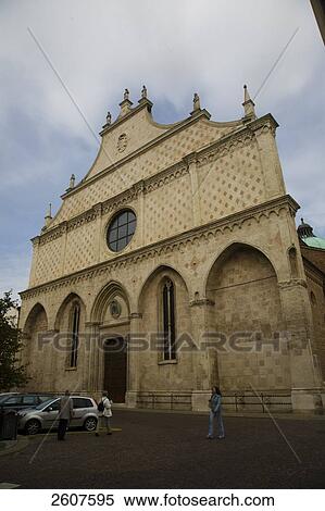 Stock Photography - Facade of building, Piazza Duomo, Veneto, Italy . Fotosearch