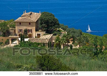 Stock Image - Finca near Banyalbufar, Majorca . Fotosearch