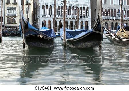 Gondolas on water, Venice, Italy, low angle viw View Large Photo Image Stock Image - Gondolas on water, Venice, Italy, low angle viw . Fotosearch