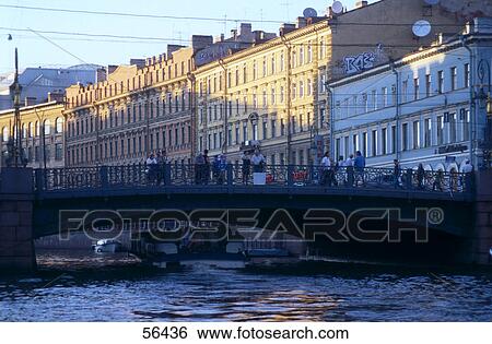 Group of people standing on bridge, St. Petersburg, Russia, Europe View Large Photo Image Stock Photograph - Group of people standing on bridge, St. Petersburg, Russia, Europe . Fotosearch