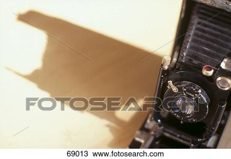 High angle view of antique camera View Large Photo Image Stock Image - High angle view of antique camera . Fotosearch