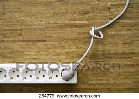 High angle view of electric plug View Large Photo Image Stock Photo - High angle view of electric plug . Fotosearch