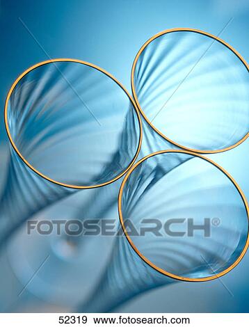 High angle view of empty Champagne flutes View Large Photo Image Stock Photo - High angle view of empty Champagne flutes . Fotosearch