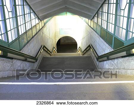 High angle view of staircase at subway station, Berlin, Germany, Europe View Large Photo Image Picture - High angle view of staircase at subway station, Berlin, Germany, Europe . Fotosearch