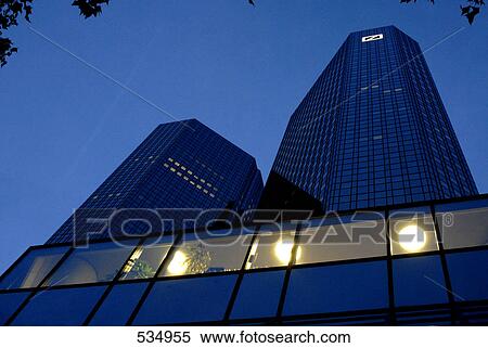 Stock Photography - Low angle view of building against sky, Frankfurt, Germany . Fotosearch
